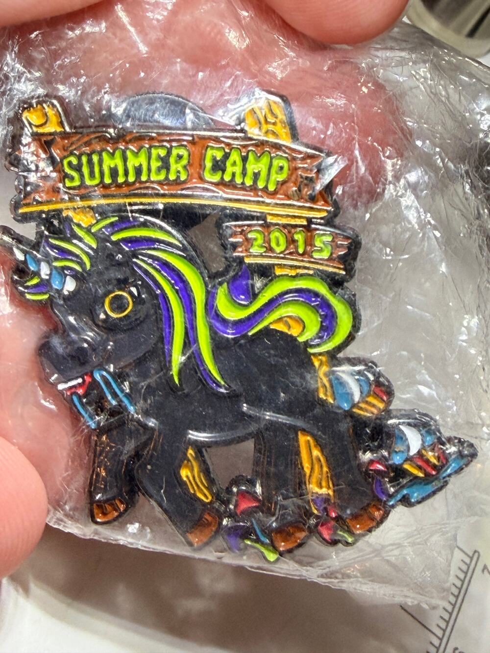 PiF Pins Summer Camp 2015 Black Unicorn Enamel Pin LE 28/150 Sealed Rare New